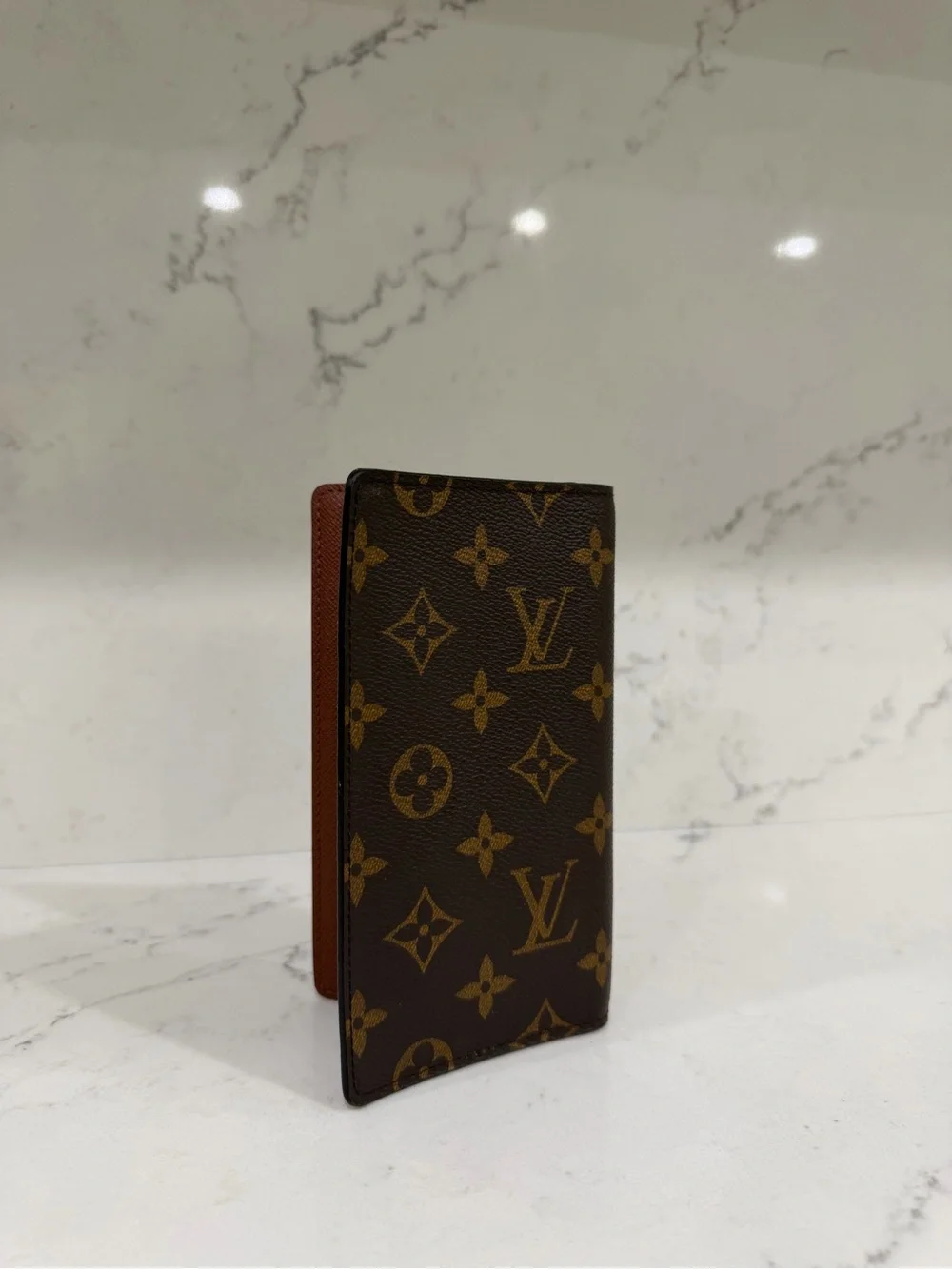Louis Vuitton Monogram Canvas Card & Passport Sleeve in Brown and Tan